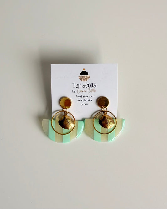 Brincos Aqua Shell
